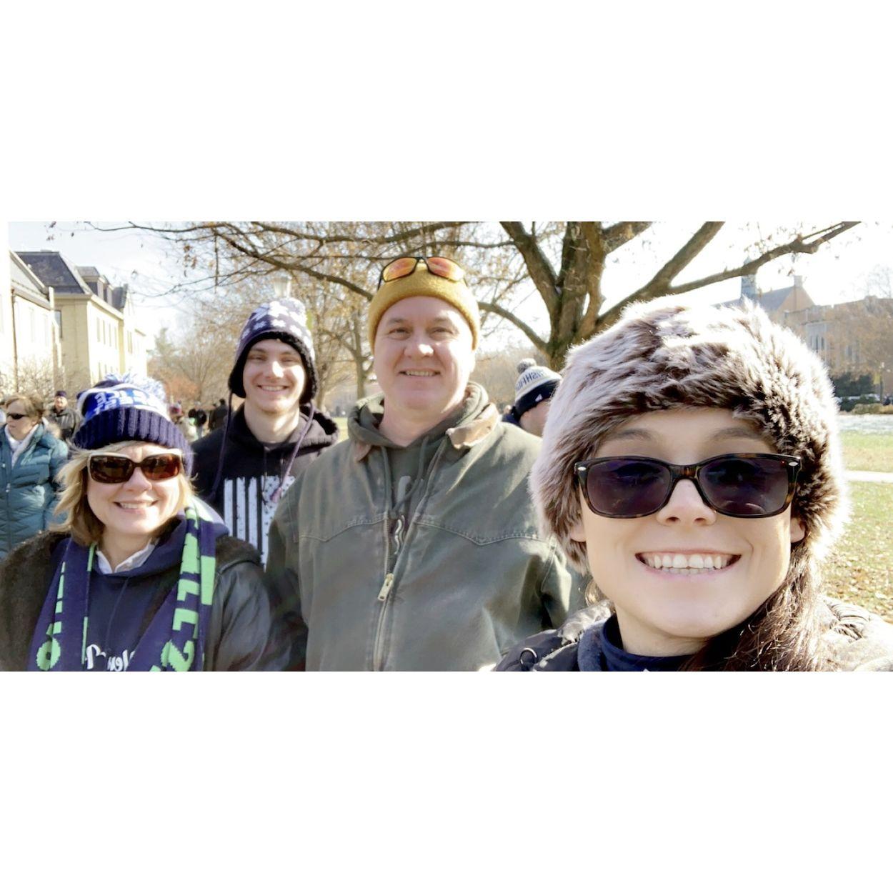 Quality time with family at Notre Dame