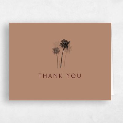 Camel, Brown Wedding Thank You - Anacostia Landscape