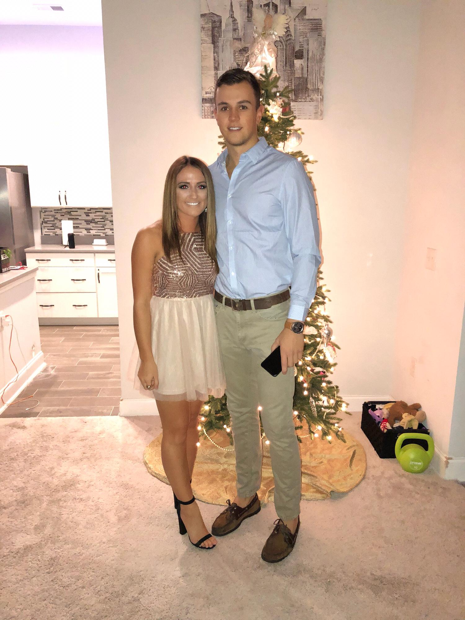 Our first dinner party together, we weren't dating yet