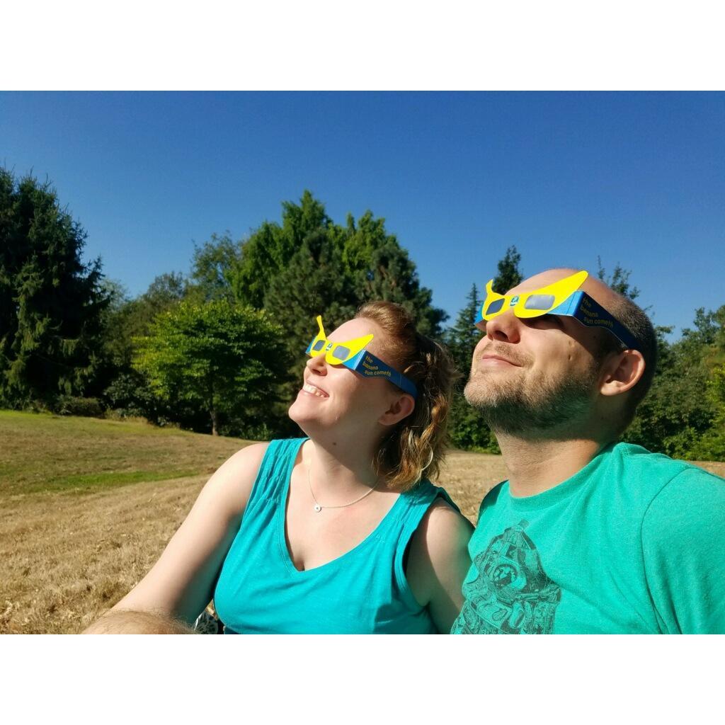 Experiencing the eclipse together.