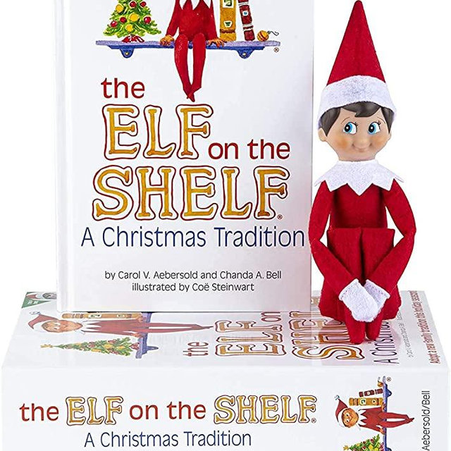 A Christmas Tradition Blue-Eyed Boy Light Tone Scout Elf! Elf and Book Included