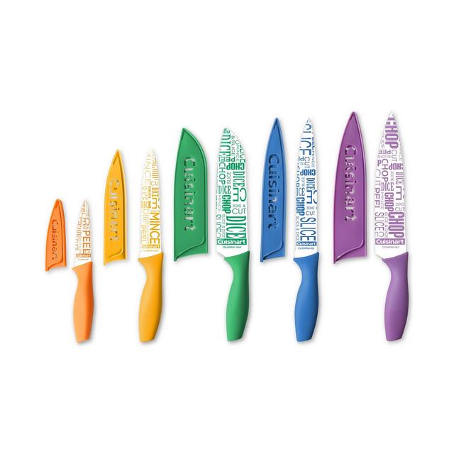 Cuisinart 10-Pc. Ceramic-Coated Printed Cutlery Set with Blade Guards