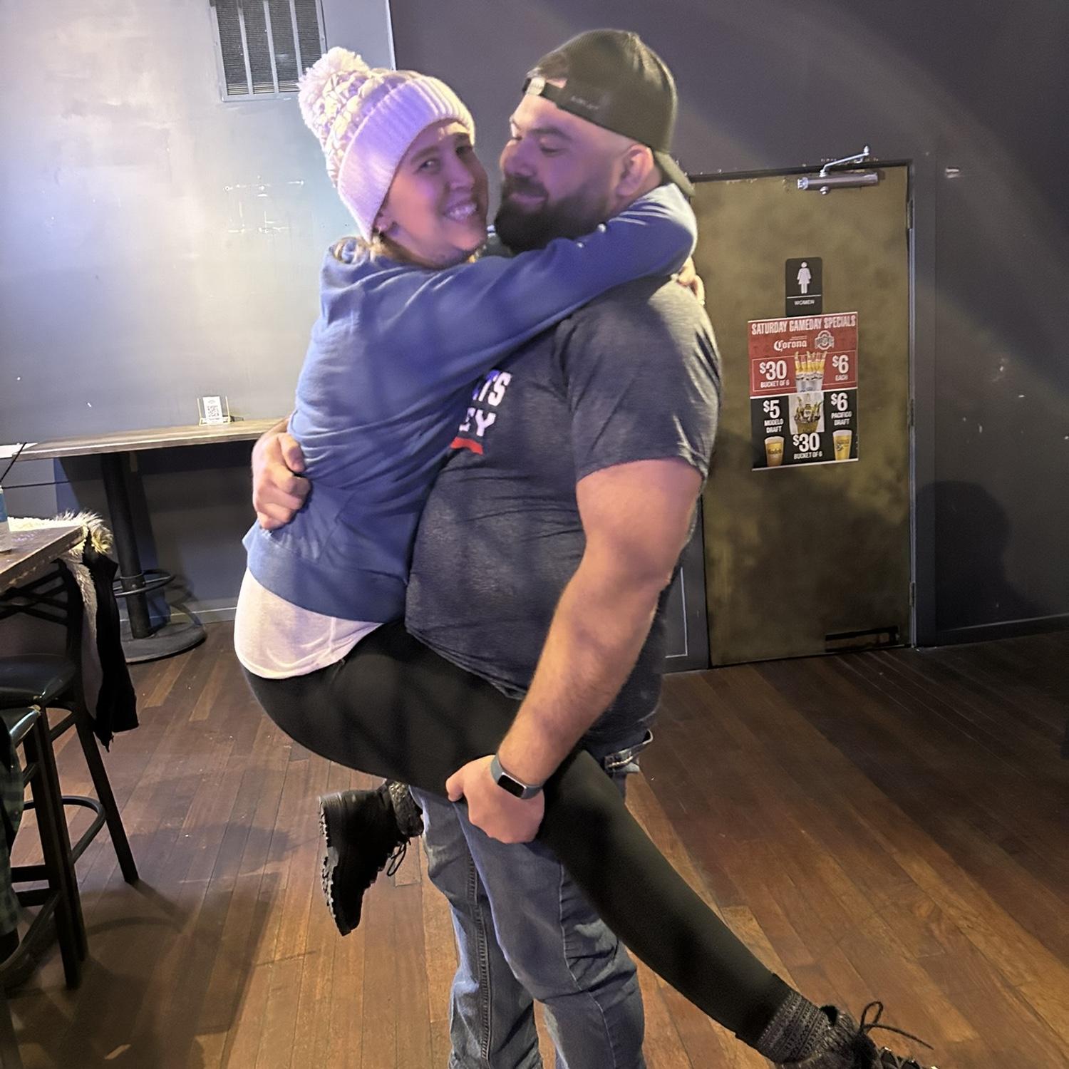 out and about in Columbus after a hockey game