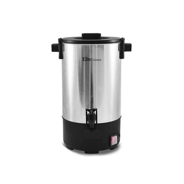 Maxi-Matic Elite Gourmet 30 Cup Removable Filter For Easy Cleanup, Two Way Dispenser with Cool-Touch Handles Electric Coffee Maker Urn, Stainless Steel, Frustration Free, CCM-035