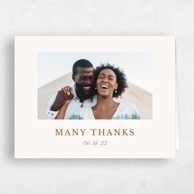 Caramel, Brown Wedding Thank You - Havasu Portrait