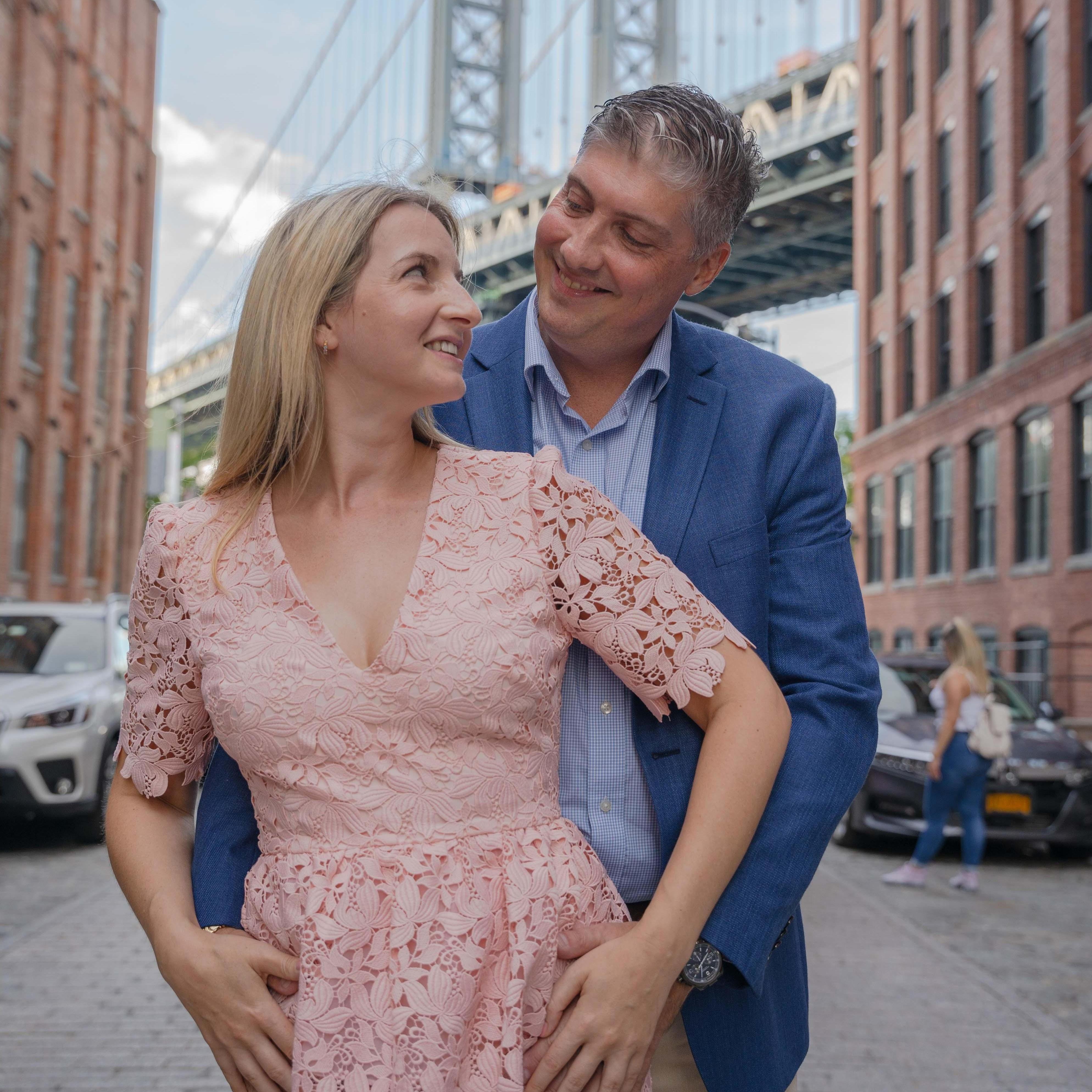 On the day of our engagement, moments before...