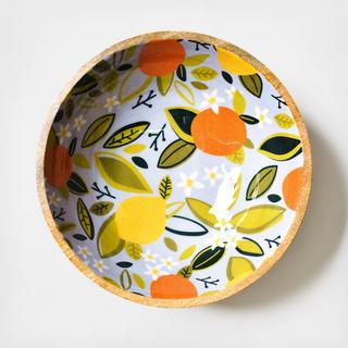 Citrus Wooden Footed Bowl