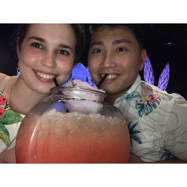 Sometimes what happens in Vegas doesn't stay in Vegas - I mean, look at this giant fish bowl of alcohol we drank.