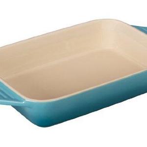 Le Creuset Stoneware Rectangular Dish, 10.5 by 7-Inch, Caribbean