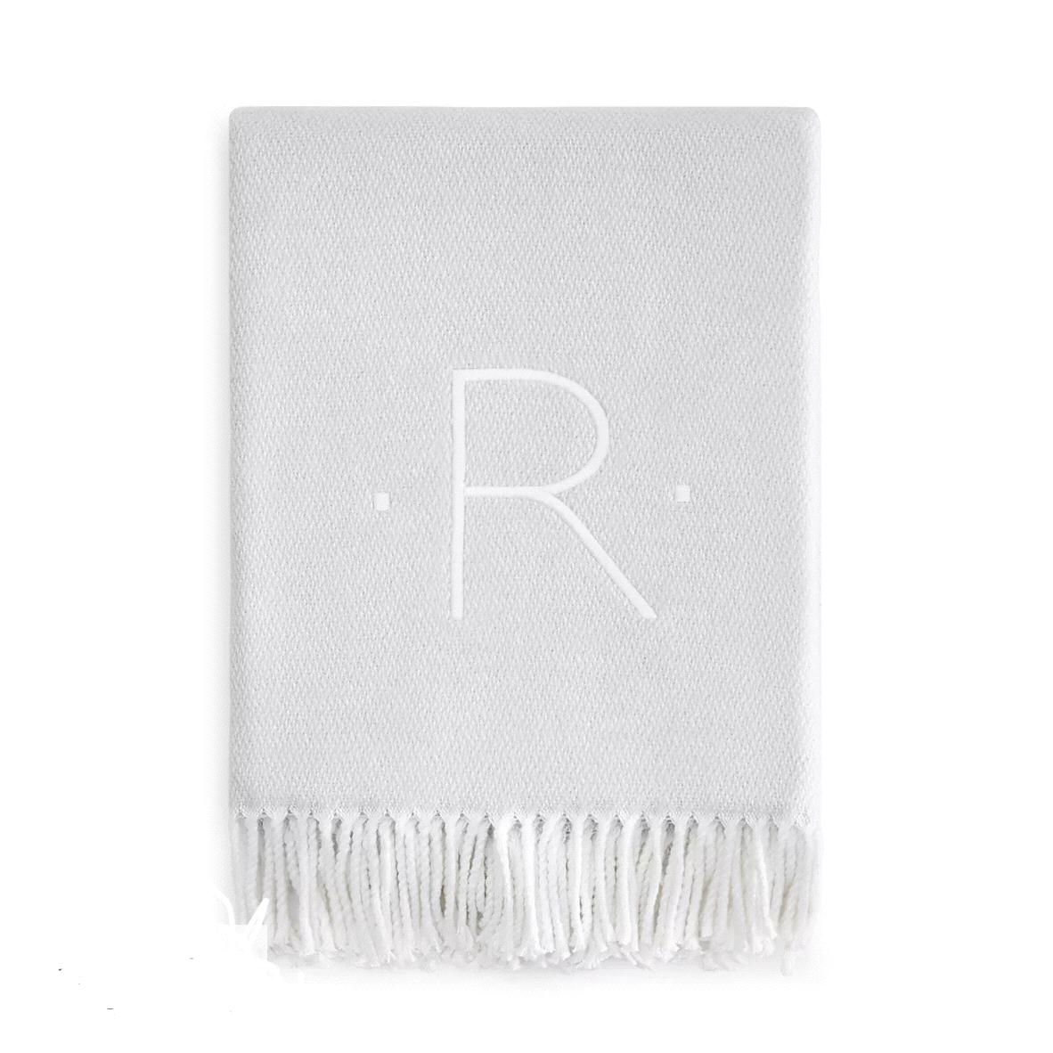 Matouk Monogrammed Pezzo Throw