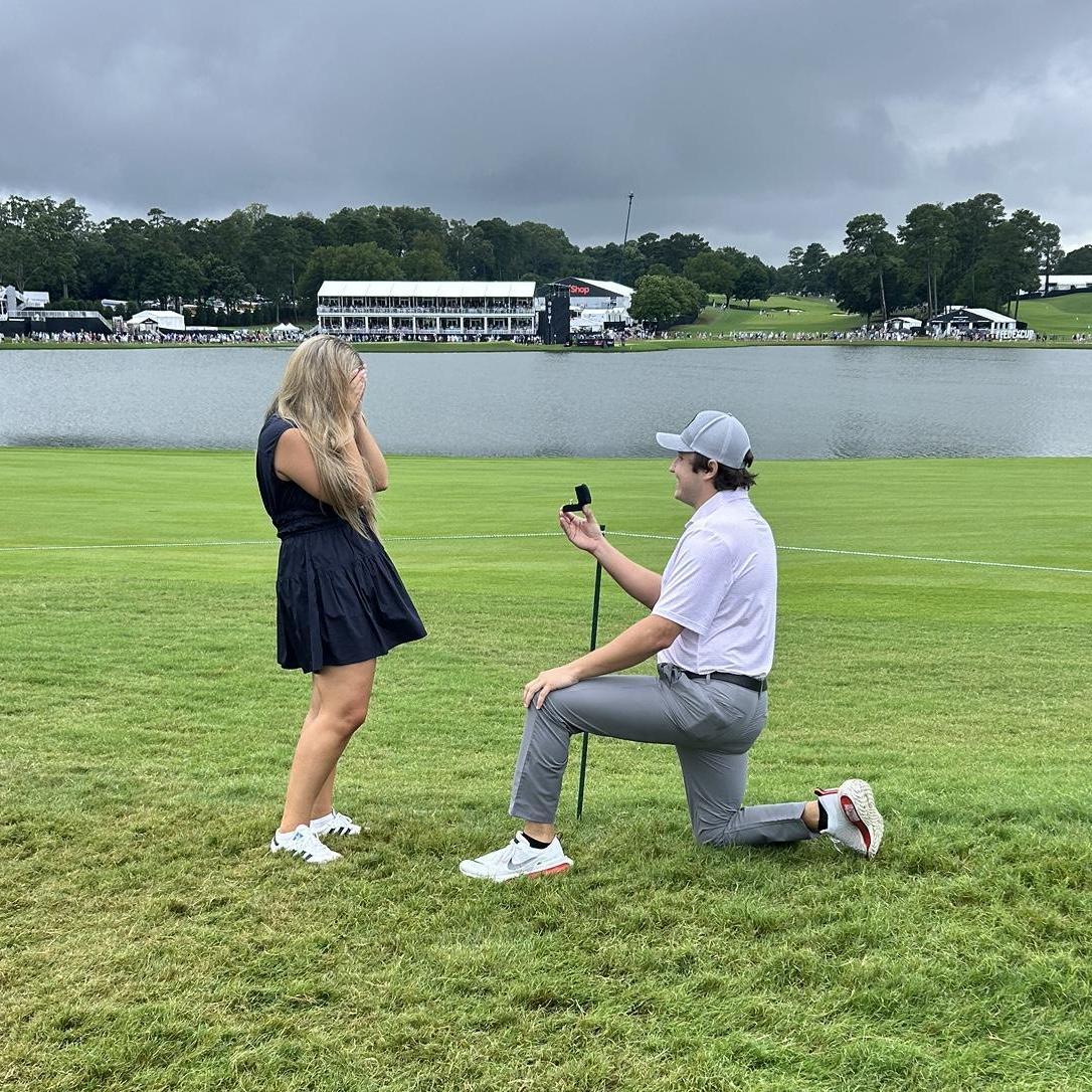 From fairways to forever💍⛳️ Back to the TOUR Championship one year later. We are getting married!!!