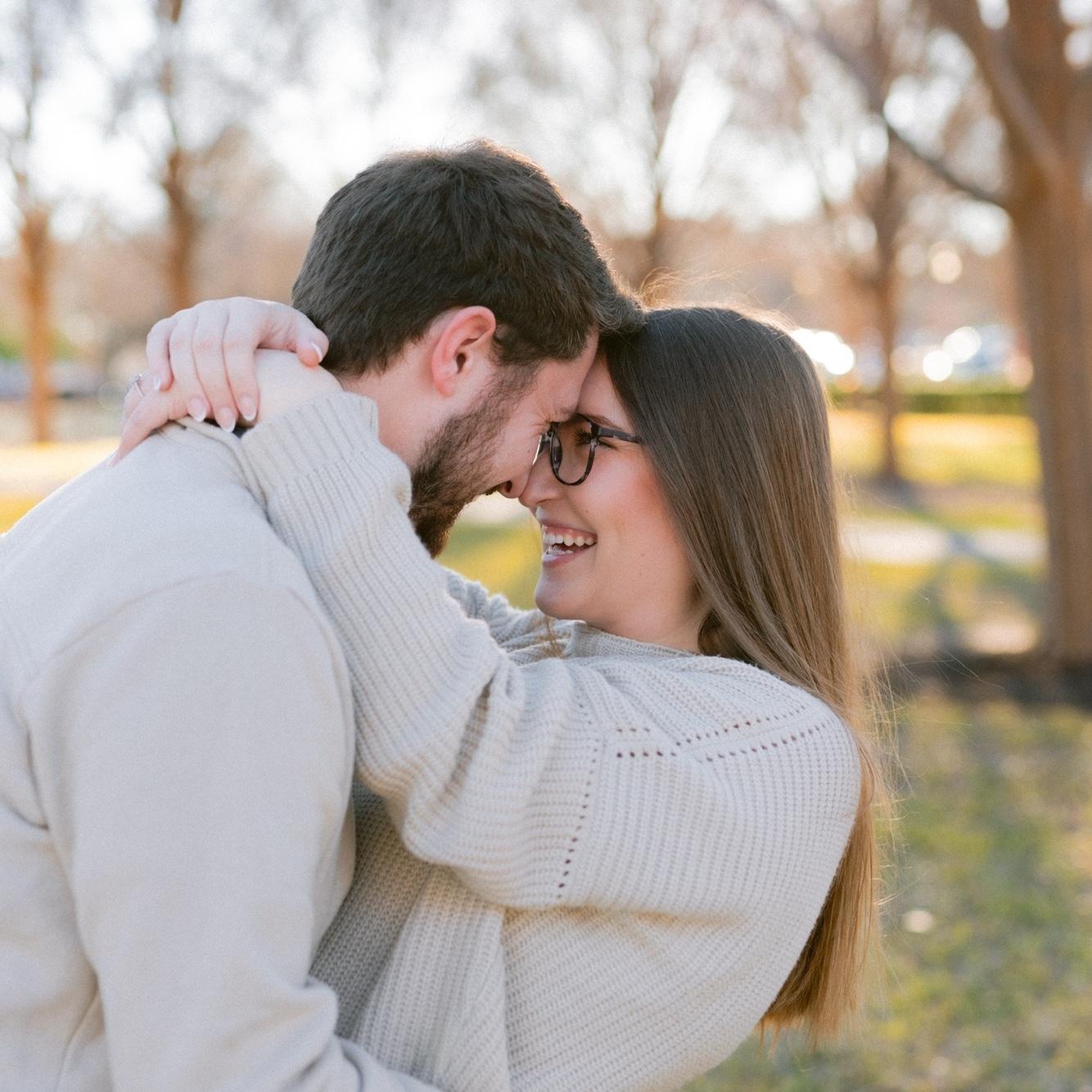 Christopher secretly planned an engagement photo session