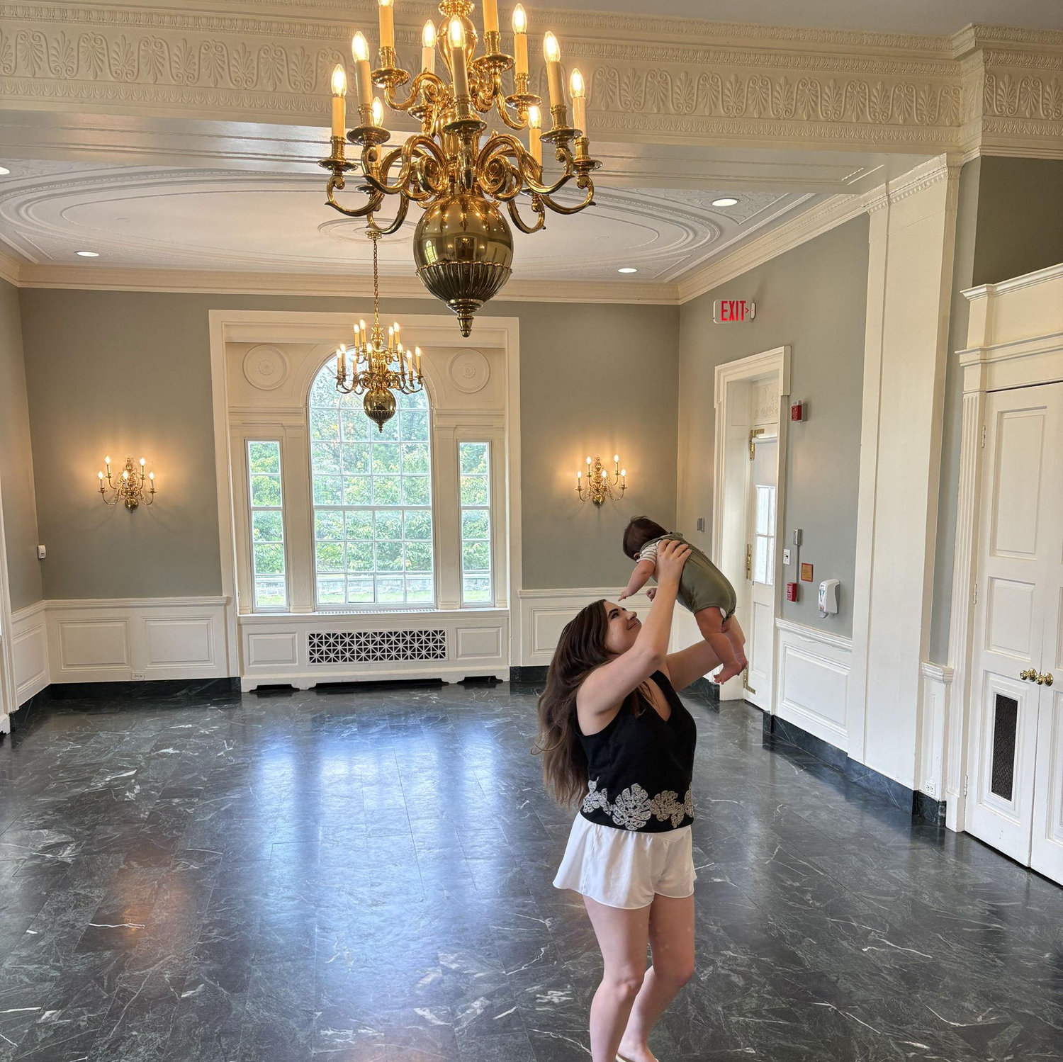 Showing Ringbearer James the venue at just a few months old!