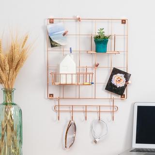 8-Piece Wire Wall Grid with Storage Accessories