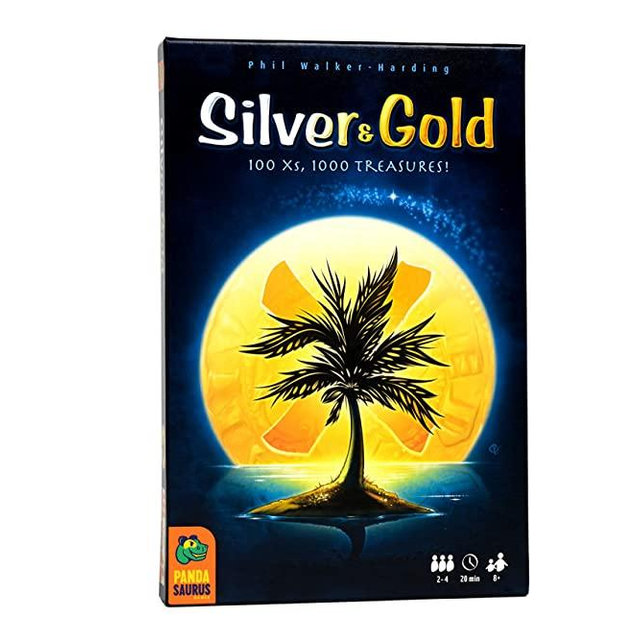 Pandasaurus Games Silver & Gold- A Dry Erase Game for 2-4 Players, Ages 8+