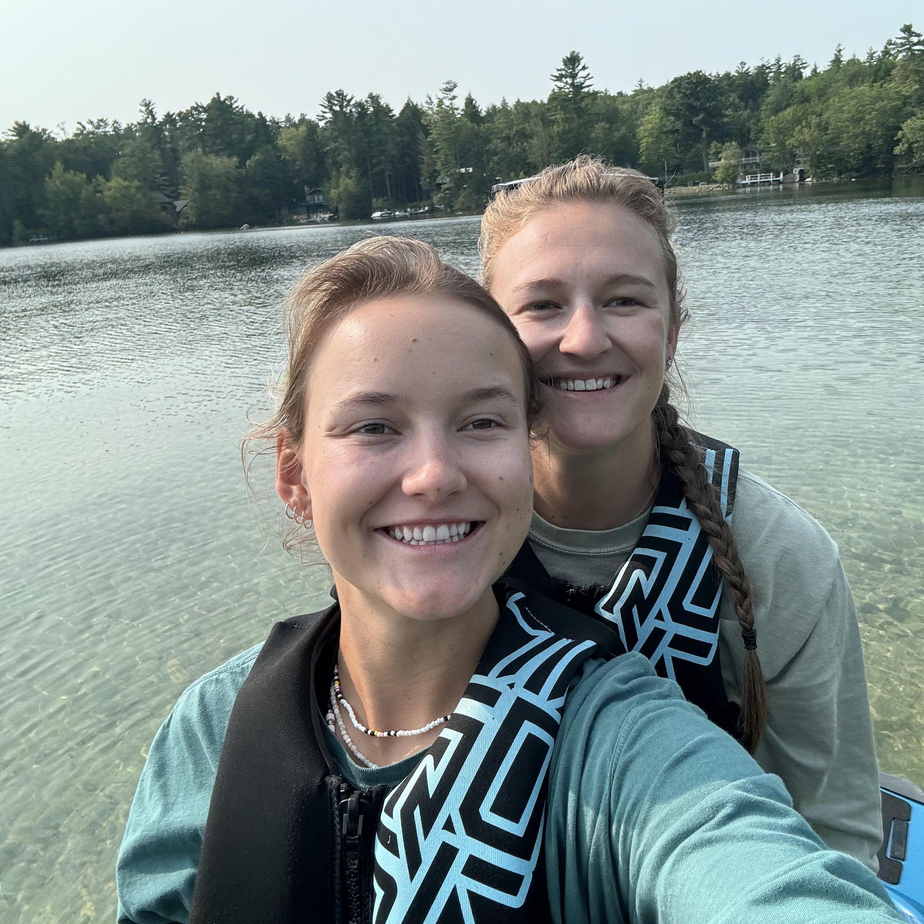 Riding jetskis around Lake Winnipesaukee, NH, where Morgan grew up. August 2024.