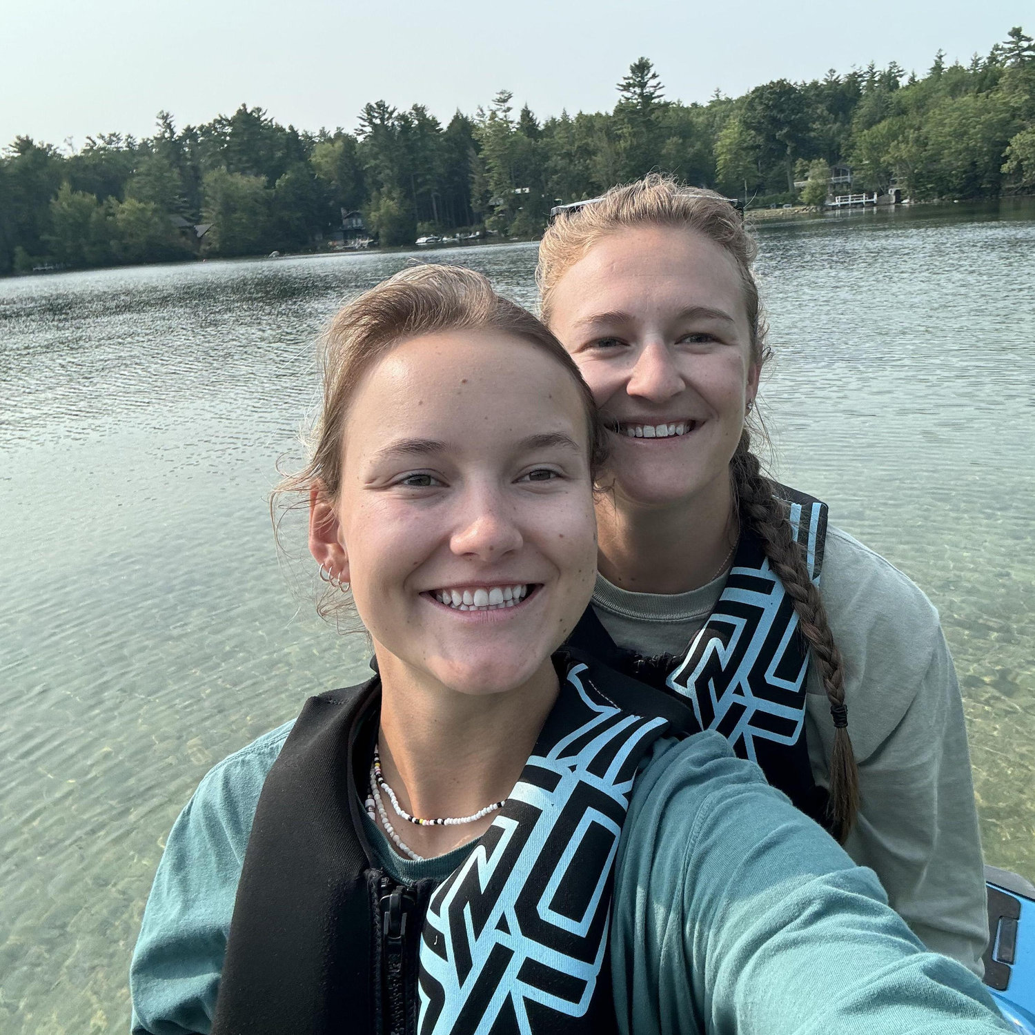Riding jetskis around Lake Winnipesaukee, NH, where Morgan grew up. August 2024.