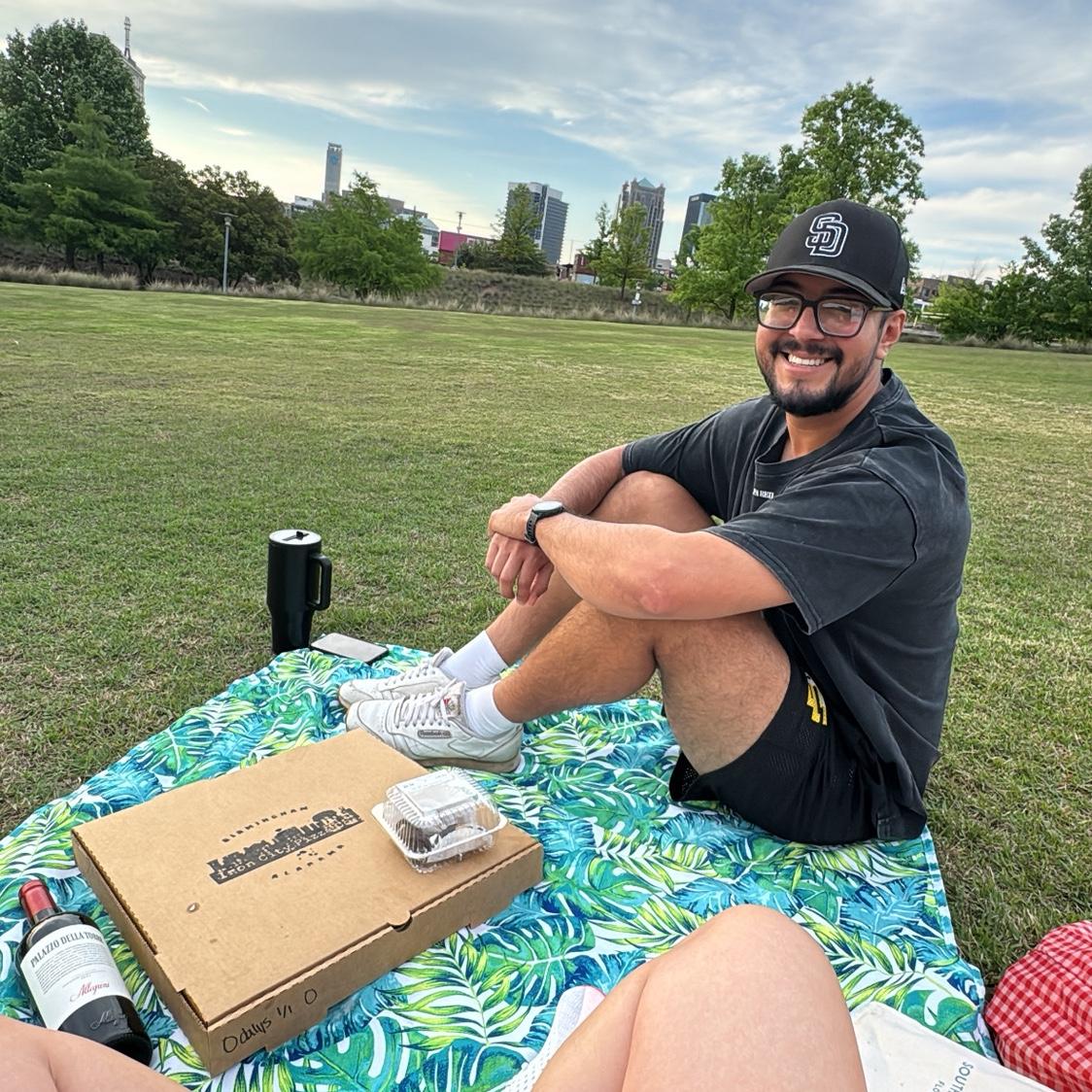 Celebrating 3 years with a pizza & wine picnic at the place we made it official :)