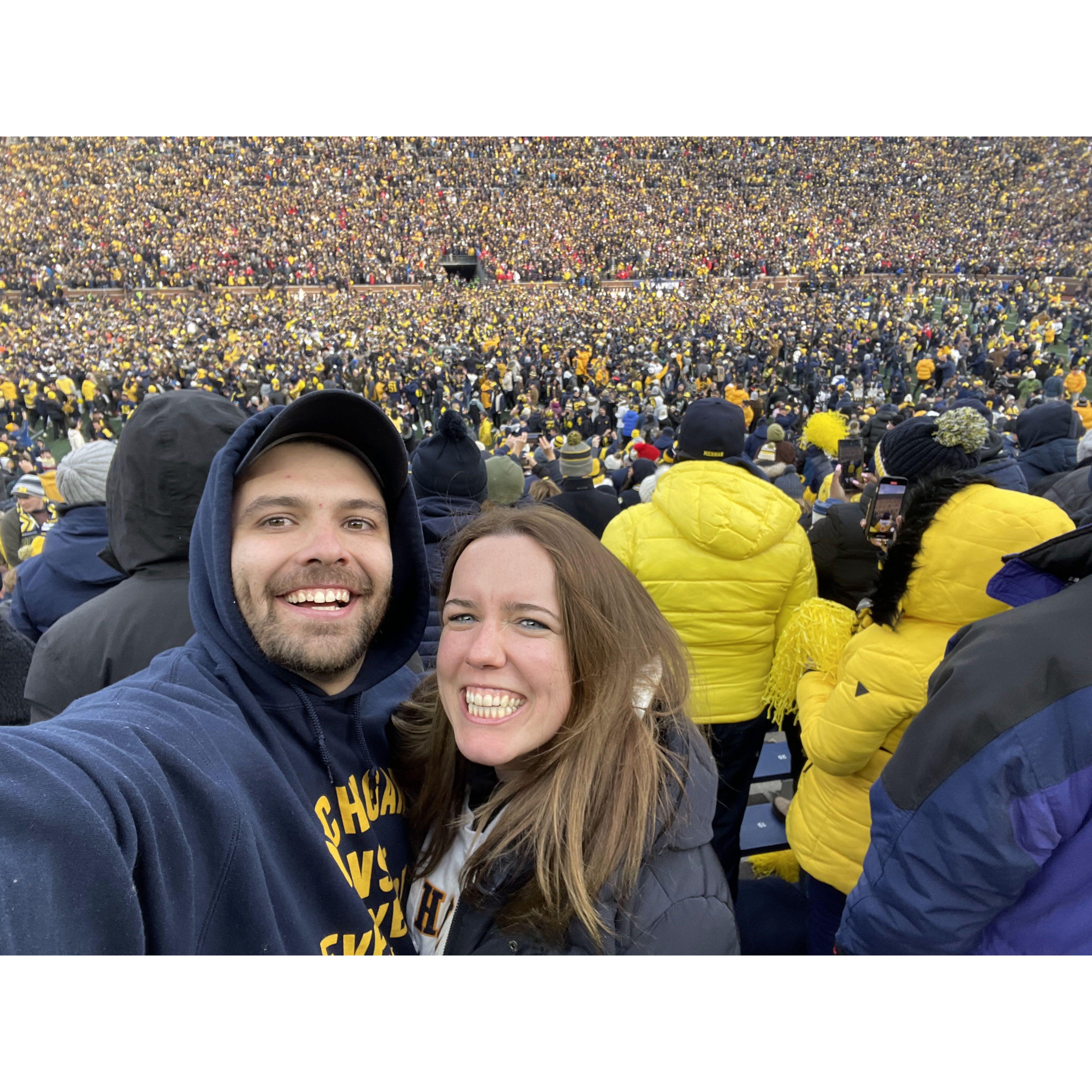 Michigan is undefeated against Ohio State since Jackie and Luke started dating!