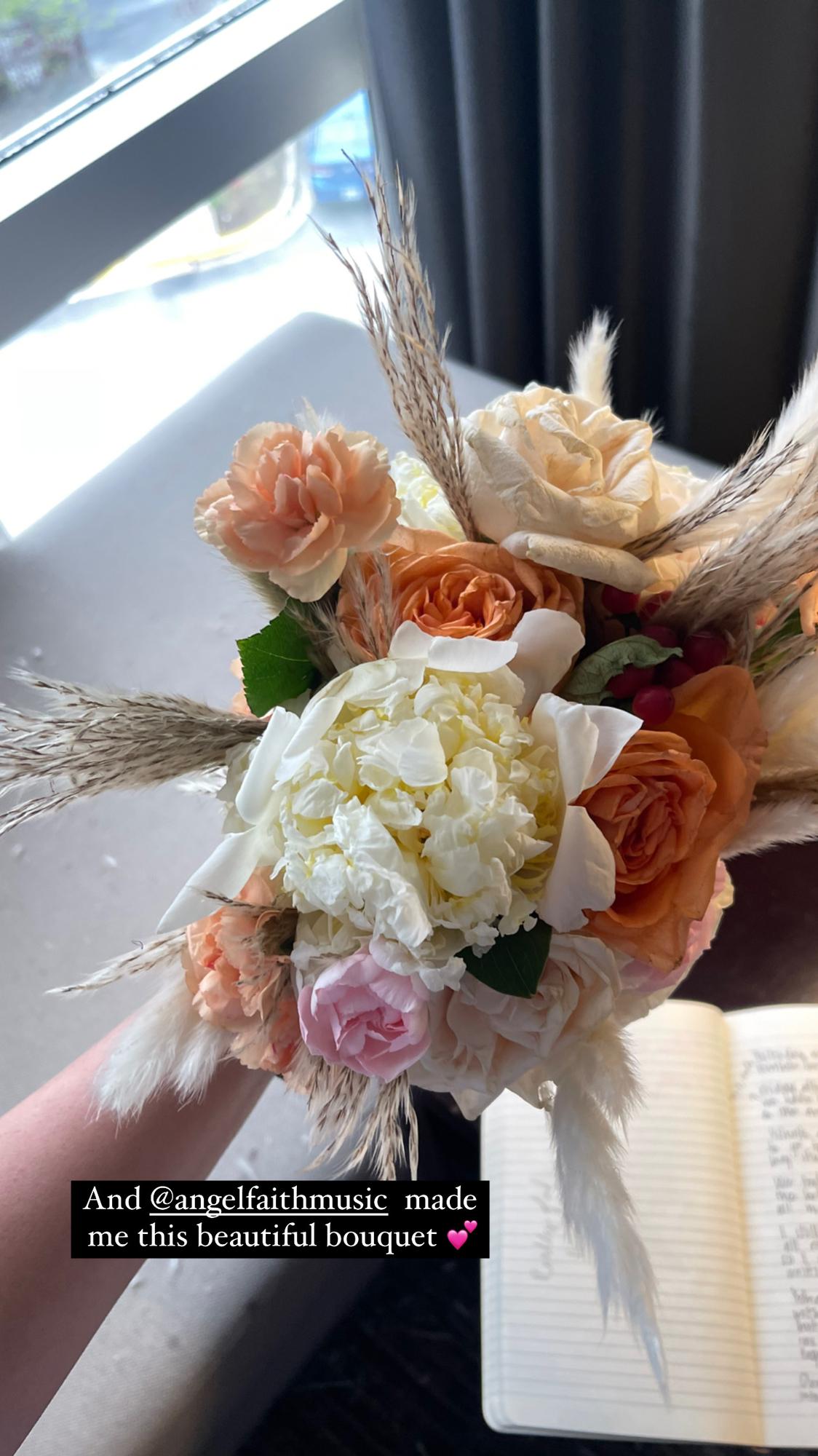 The bouquet Angel made for Alli