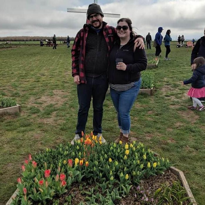 When we went to the Tulip Festival and there were no tulips yet.