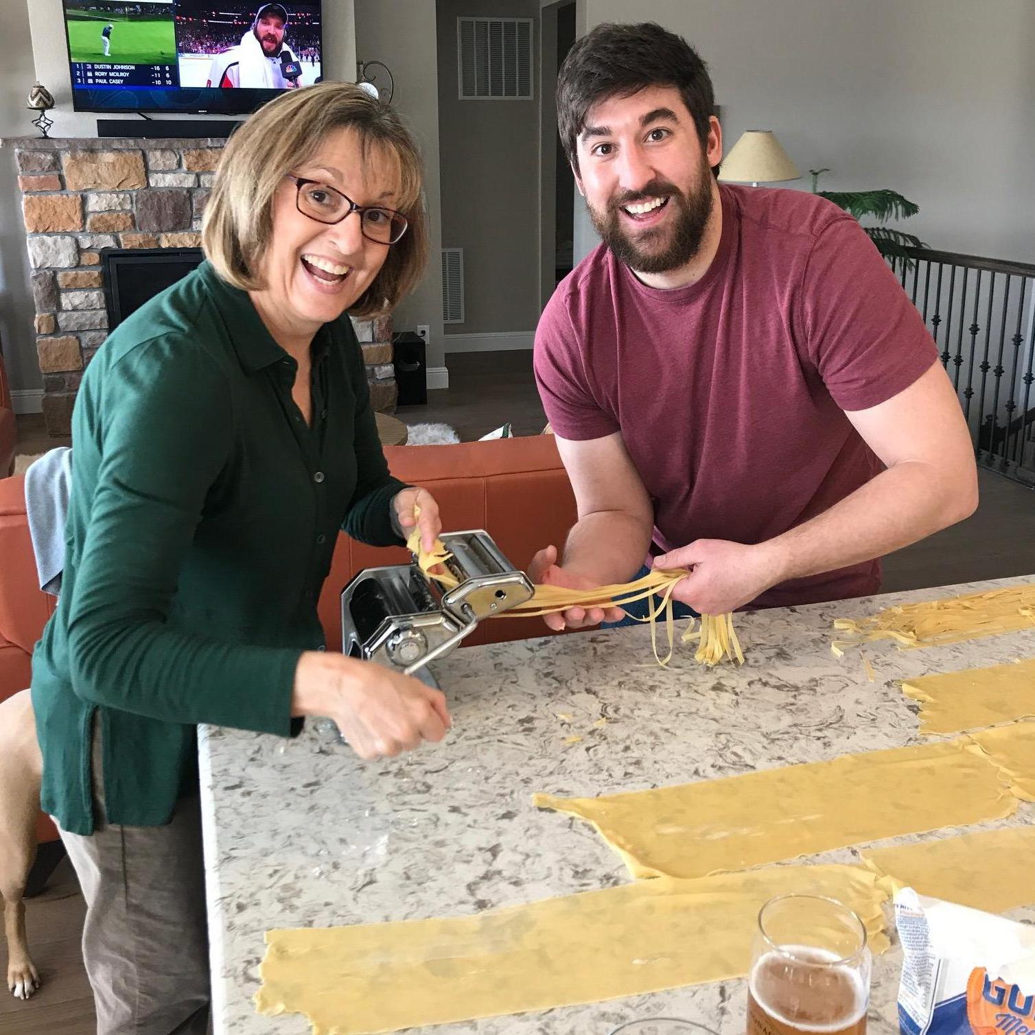 Getting in touch with Drew's Italian roots - homemade pasta is the best pasta!