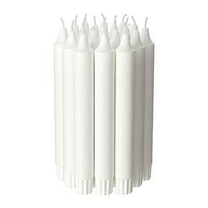 JUBLA Unscented chandelier candle, white