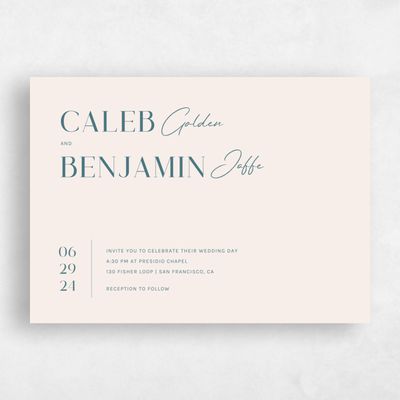 Beige Wedding Invitation - Latona Classic