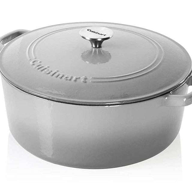 Cuisinart Cast Iron Casserole, Grey Gradient, 7-Quart