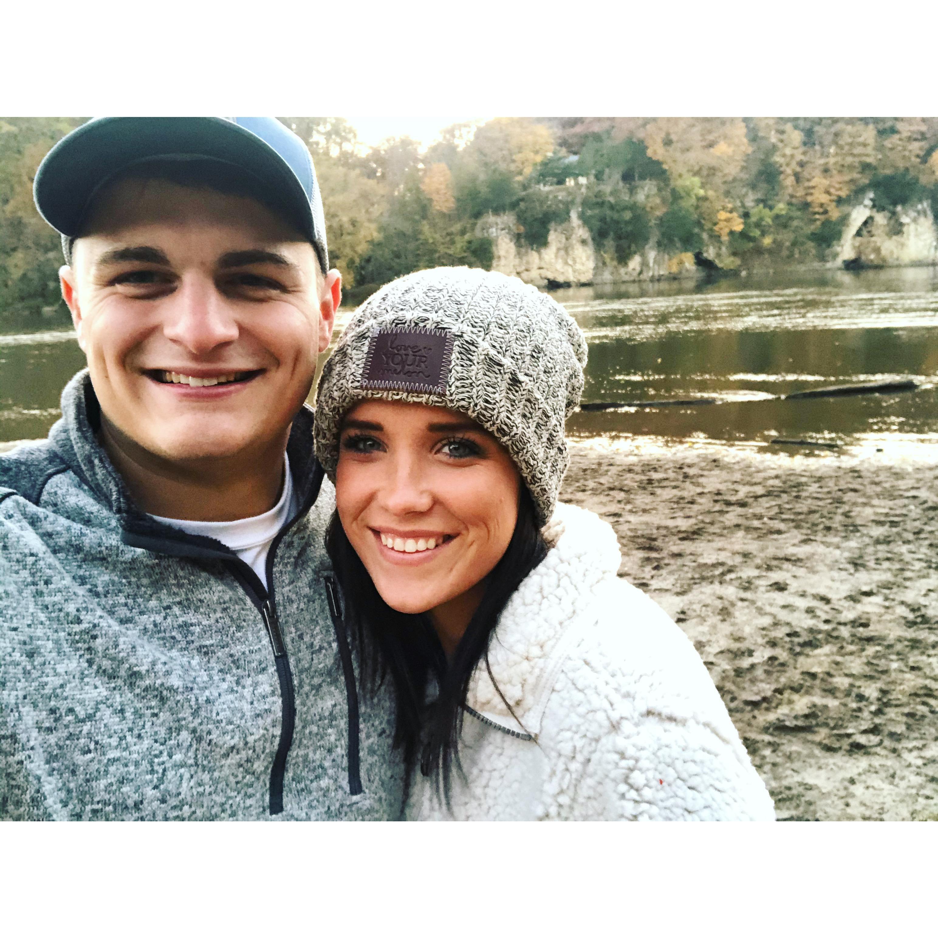 Relaxing at our favorite park to visit in the fall, the Palisades!