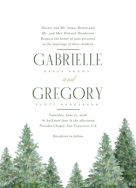 Balsam Portrait | White | Zola Wedding Invitations