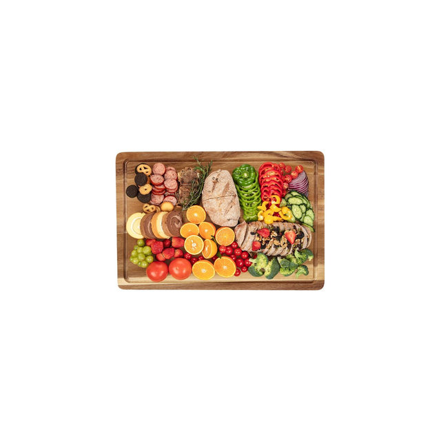 18x12 Inch Wooden Cutting Boards for Kitchen, Countertop Acacia Wood Cutting Board