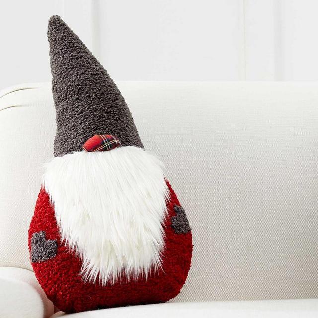 Clarke Gnome Shaped Pillow, 15 x 25", Multi