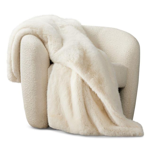 AQUA Double Sided Fox Faux Fur Throw - Exclusive