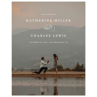 White Wedding Digital Save the Date - Willow Photo