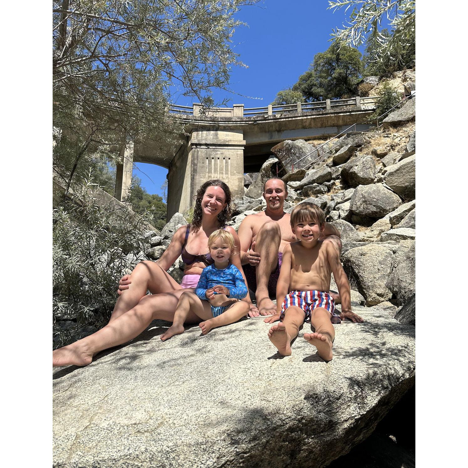 Day on the Yuba River with Hannah's neice and nephew