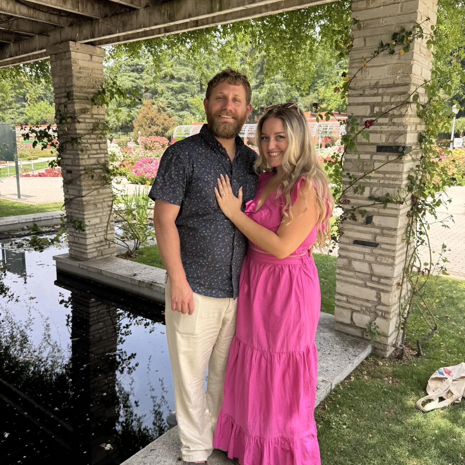 The sweetest proposal in the most beautiful rose garden in the most amazing city