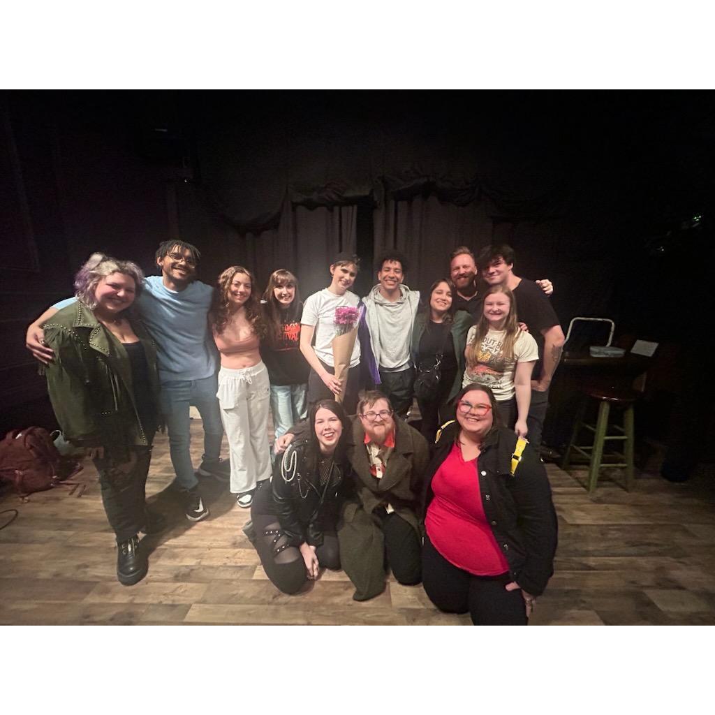 Us with the cast of the musical of our favorite band.