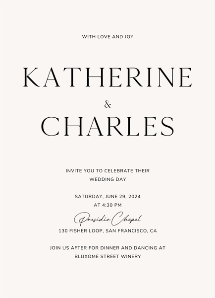 Brockway Classic | Ivory | Zola Wedding Invitations