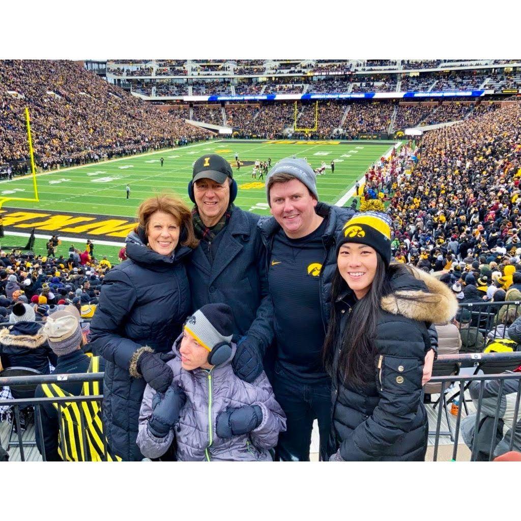 Audrey's first time in Iowa at the Iowa game