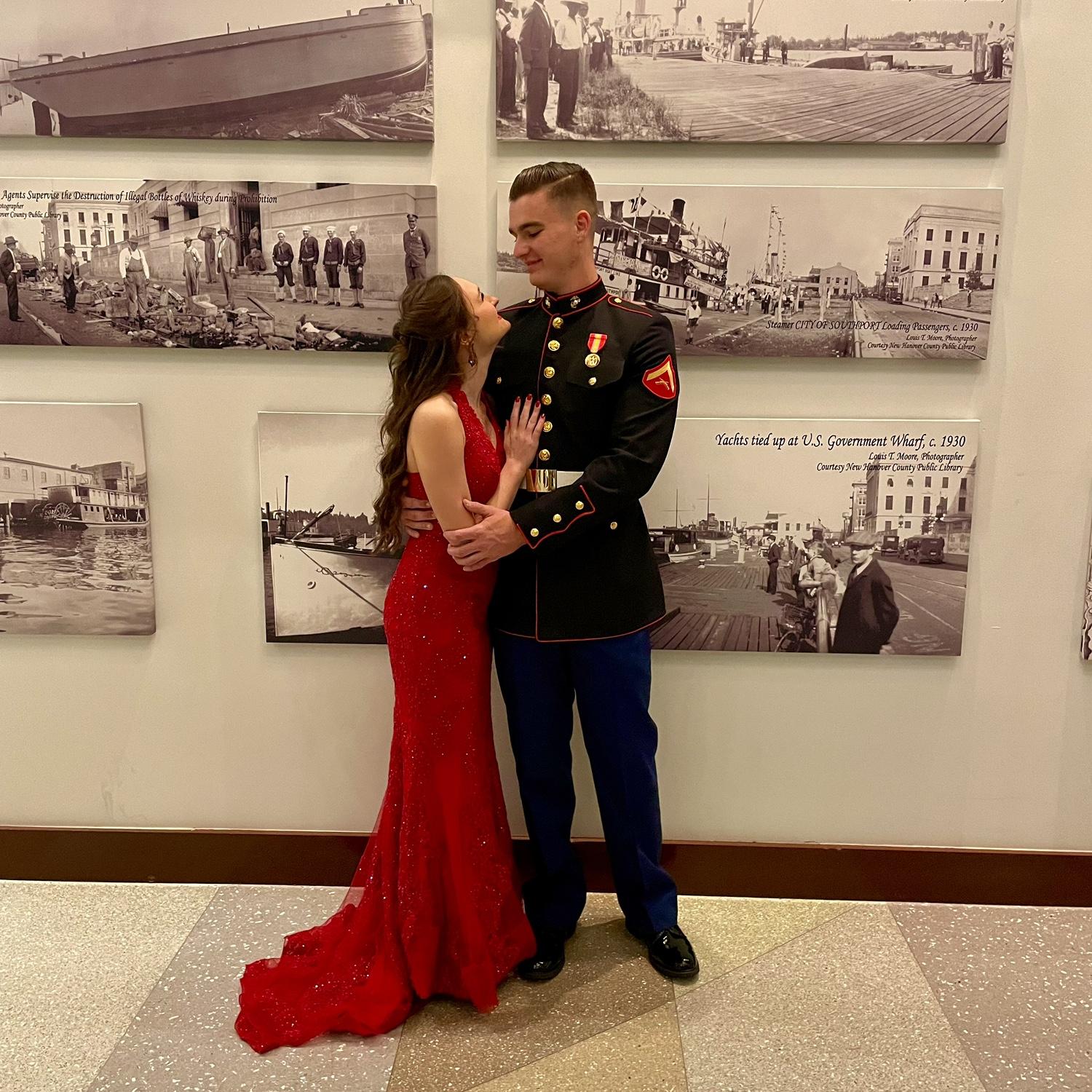 Our first Marine Corps Ball after Dean arrived in North Carolina!