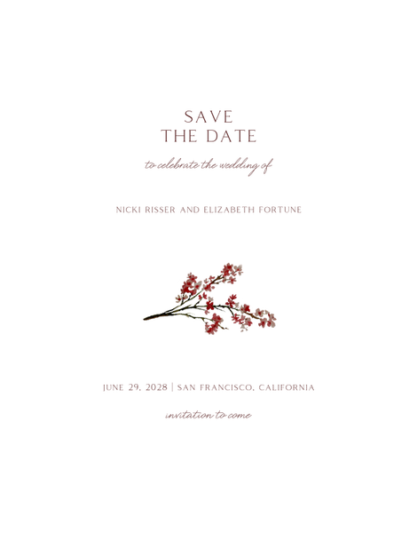 Allamia Portrait | Passion Red | Zola Save The Dates