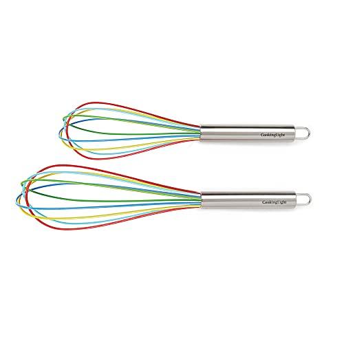 Cooking Light 2 Piece Silicone Whisk Set, One Size, Multicolor