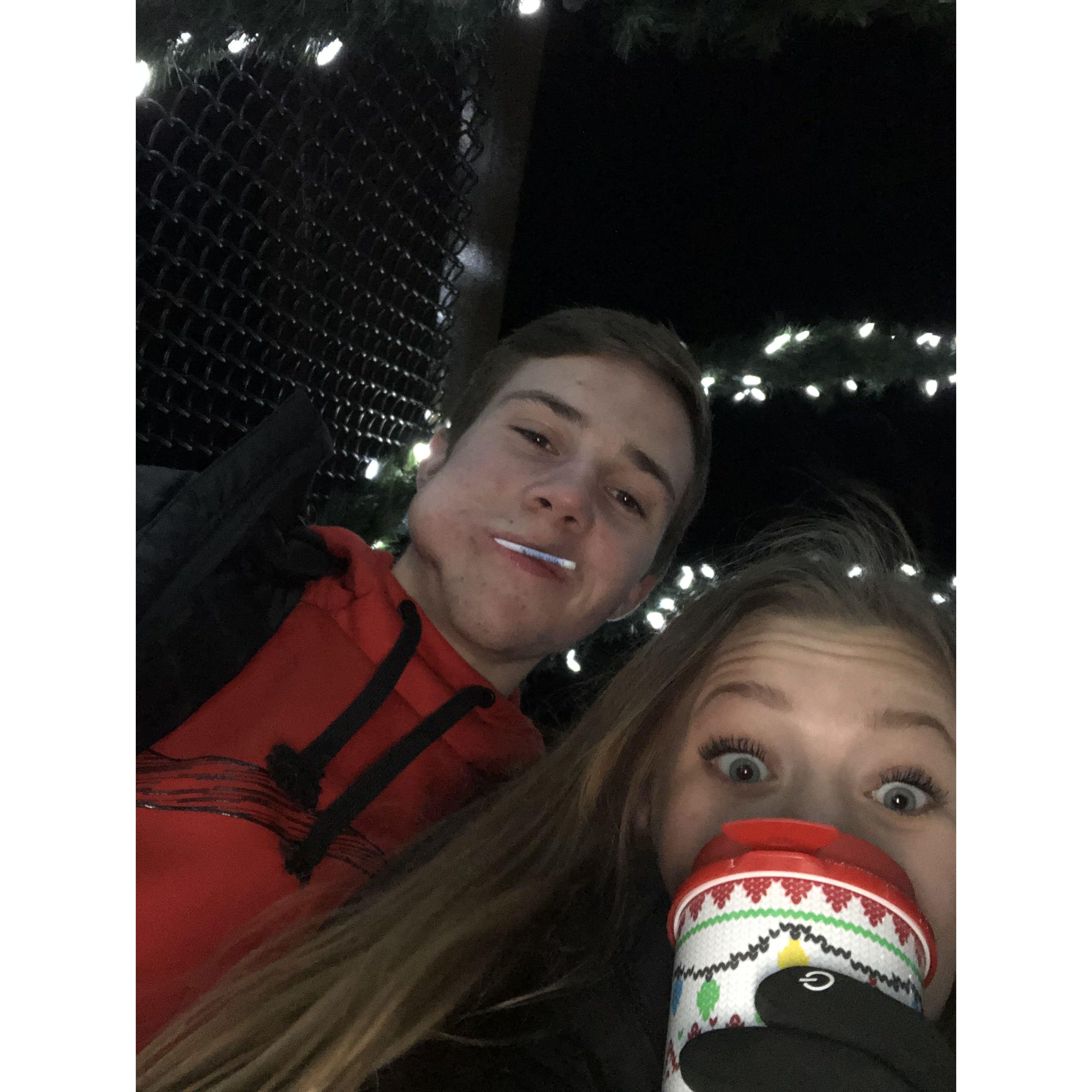 At the Christmas light display at the Cincinnati Zoo on December 7th, 2019