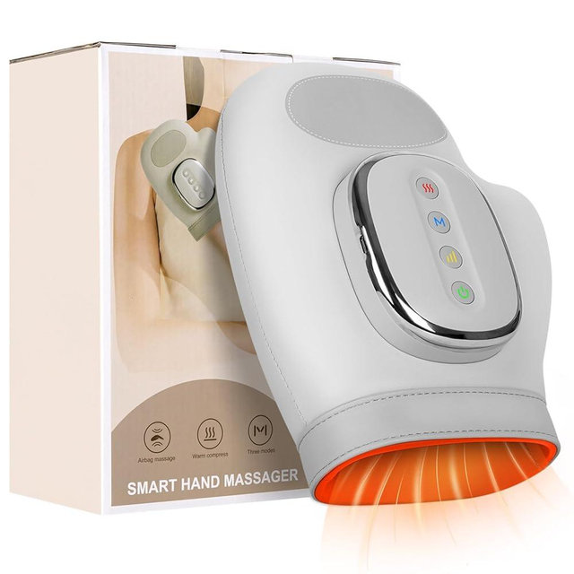 T.Chilyn Hand Massager with Heat and Compression, 2026 Professional Cordless Electric Hand Massager with 3 Massage 5 Compression 3 Temperatures Suitable for Wrists and Fingers (White)