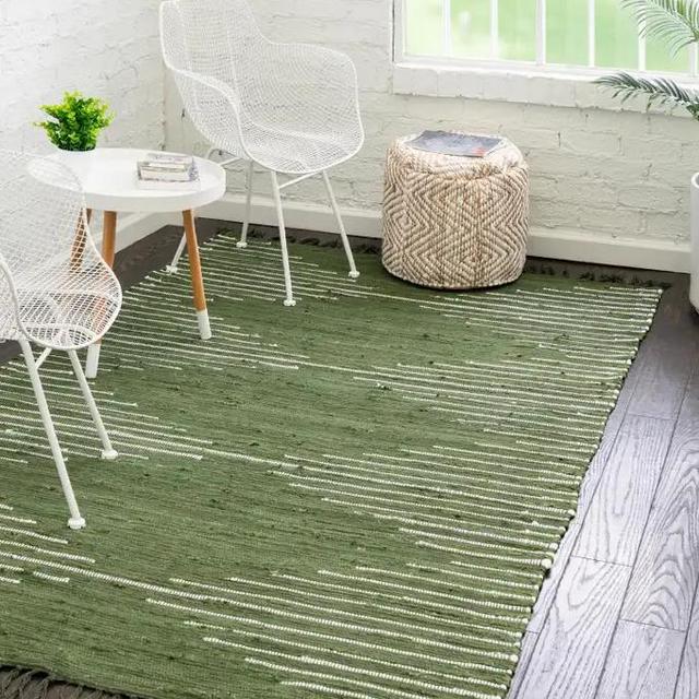 8' x 11' Hand Woven Chindi Cotton Rug
