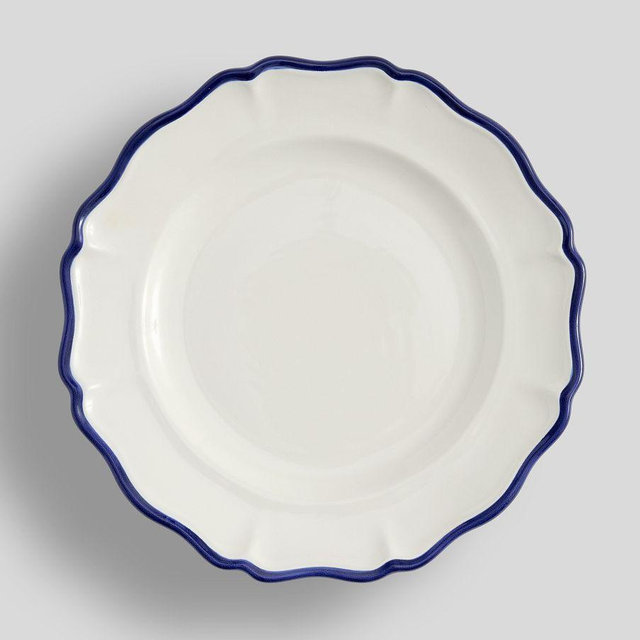 Heirloom Stoneware Salad Plates, Set of 4 - Navy