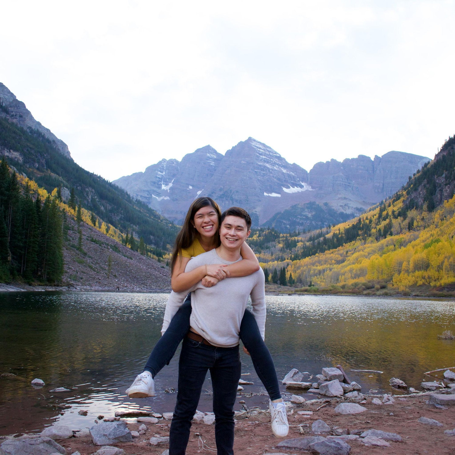 Making memories at Maroon Bells in Aspen