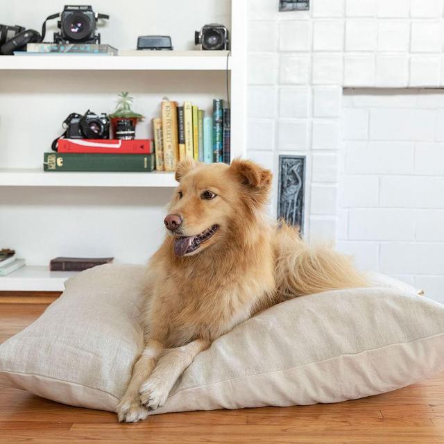 Dog Bed, Natural Linen, Large