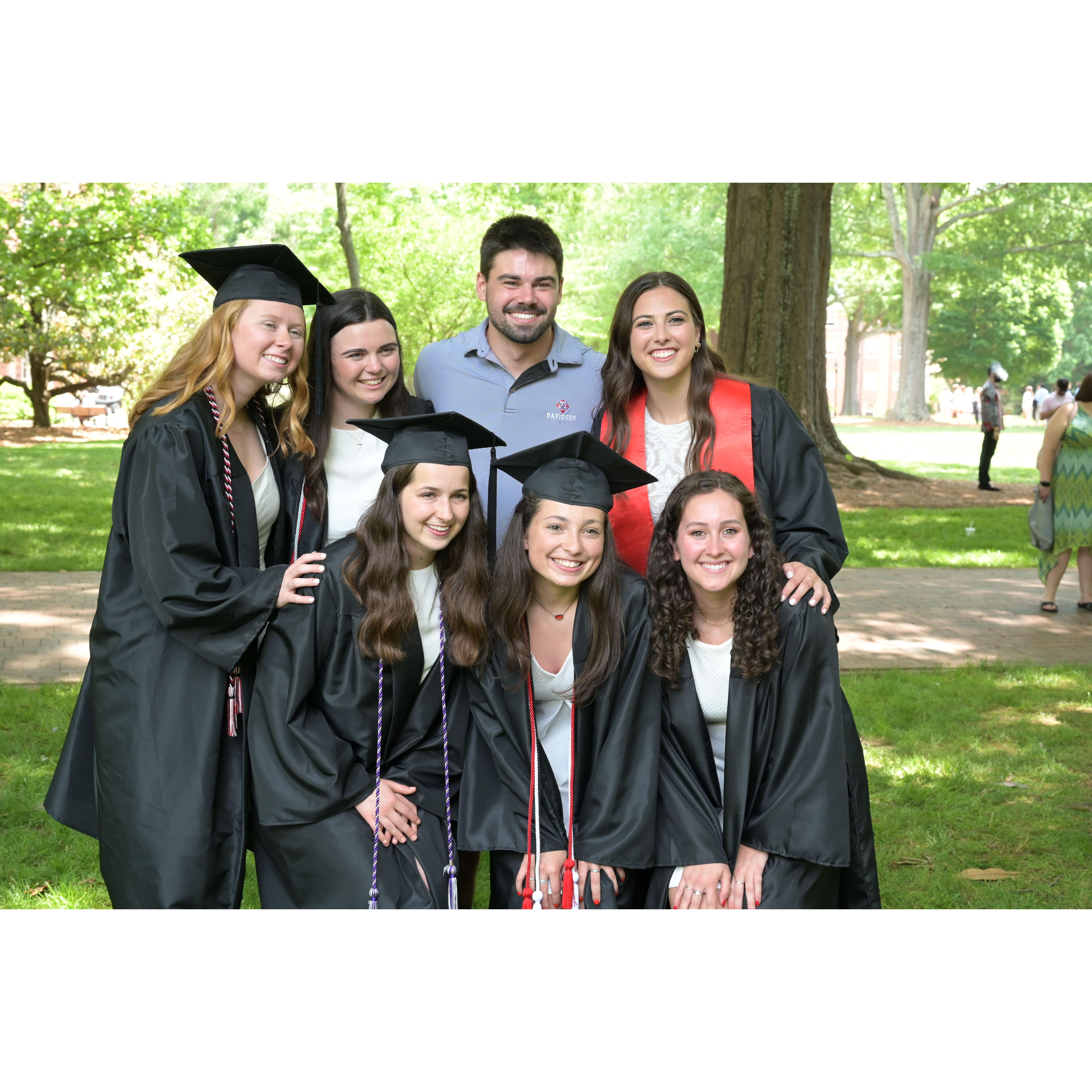 Izzy's graduation day, many of the friends who graduated with her will also stand by her side at the wedding!